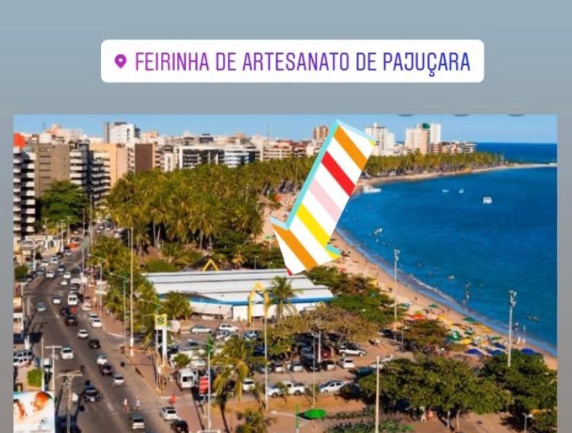 Beira Mar Pajuçara com Varanda 203 - frente piscinas naturais e feira artesanato Maceió Exterior foto